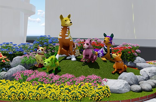 Linh vật đường hoa Nguyễn Huệ 2018 lấy cảm hứng từ chú chó Phú Quốc ảnh 1