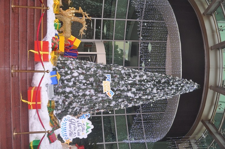 Giáng Sinh cận kề, Hà Nội bừng sáng với nhiều cây thông rực rỡ ảnh 4