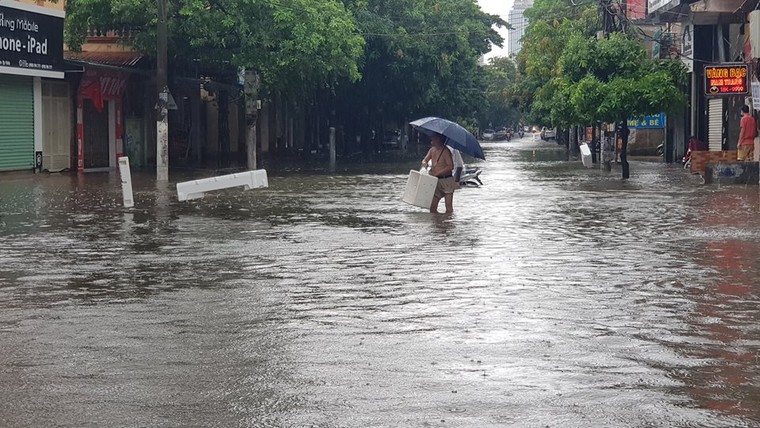 Vinh ngập nặng, đường đi sân bay, bệnh viện... chìm sâu trong nước ảnh 3