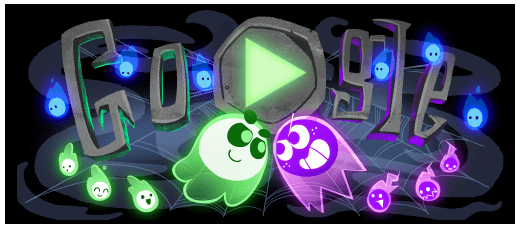 Google lần đầu tiên ra mắt game Doodle Halloween tương tác nhiều người chơi ảnh 1
