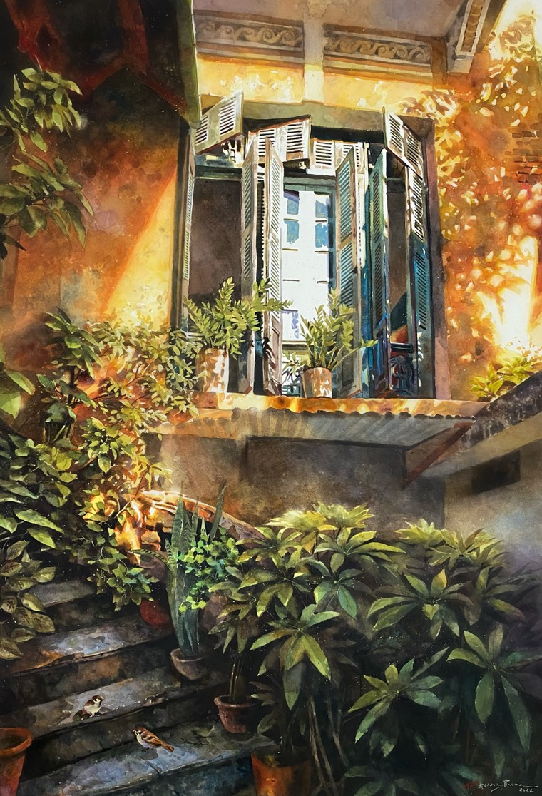 Yêu Hà Nội trong từng nét cọ vẽ ảnh 7