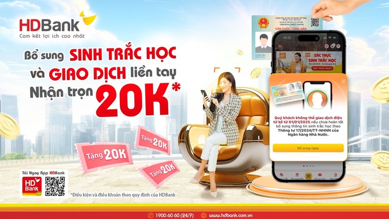 HDBank khuyến nghị khách hàng nhanh chóng bổ sung sinh trắc học, tránh gián đoạn giao dịch ảnh 2