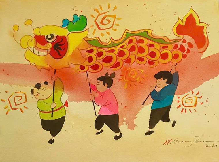 Tìm về tuổi thơ với 1.200 chiếc đèn đăng và bộ tranh “Ký ức đồng dao” tại núi Bà Đen ảnh 2