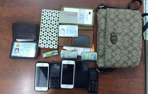 Băng móc túi ở đường hoa Nguyễn Huệ sa lưới ảnh 1