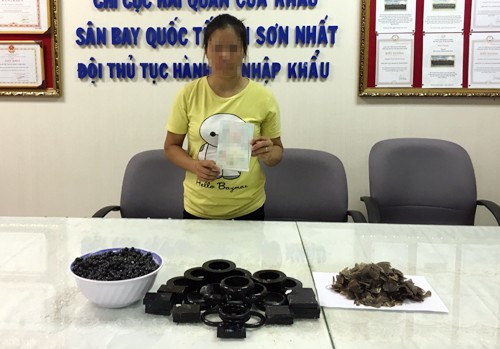 Trang sức ngà voi, tê tê giấu trong bụng cá hồi về Việt Nam ảnh 1