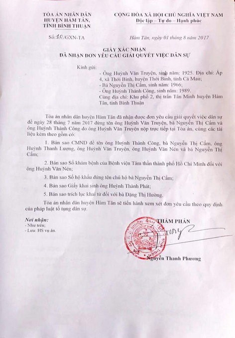 Đề nghị tòa công nhận ông Nén mất năng lực hành vi dân sự ảnh 1