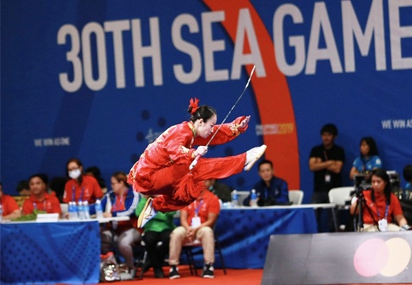 Wushu Việt Nam có Huy chương vàng đầu tiên tại SEA Games 30 ảnh 1