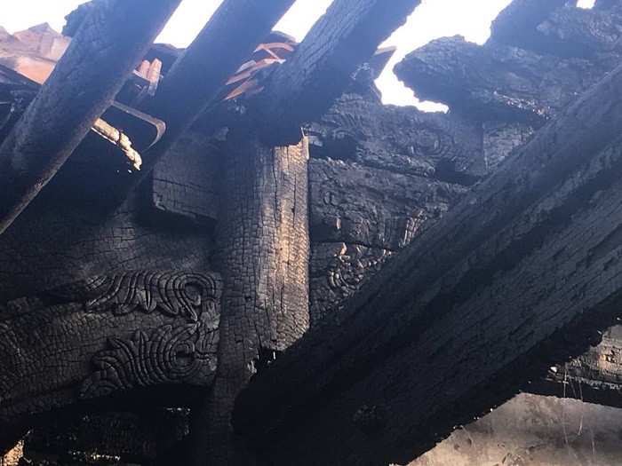 Hỏa hoạn thiêu rụi một phần di tích chùa Cự Đà ảnh 1