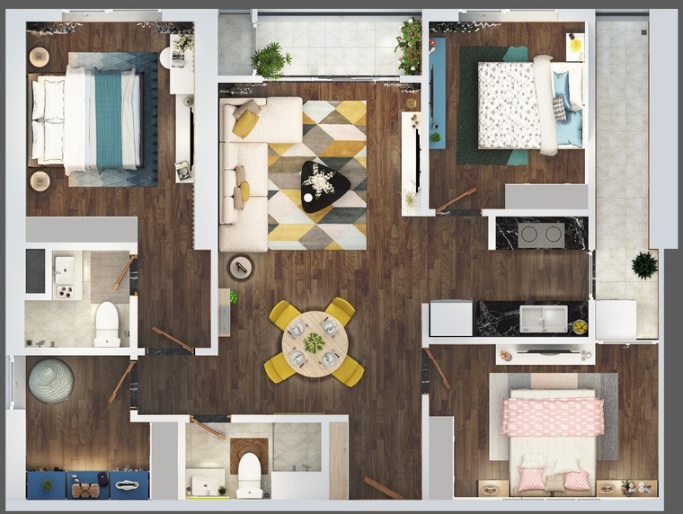 Mua căn hộ 4 phòng ngủ giá hợp lý tại The Terra - An Hưng ảnh 2