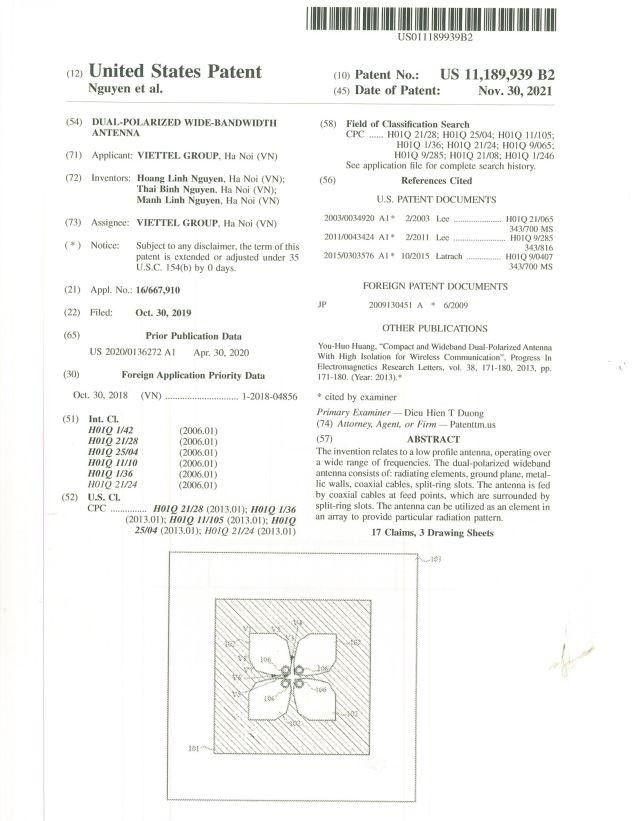 Tổng Công ty Công nghiệp Công nghệ cao Viettel bội thu bằng sáng chế công nghệ ảnh 2
