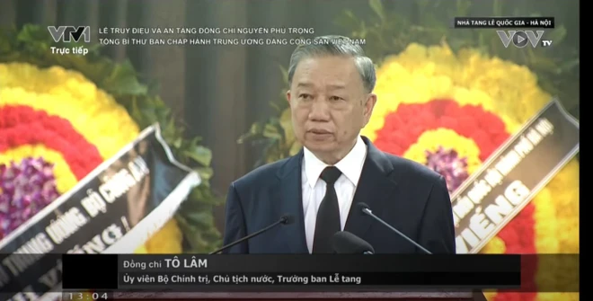 TRỰC TIẾP: Lễ truy điệu và an táng Tổng Bí thư Nguyễn Phú Trọng ảnh 151