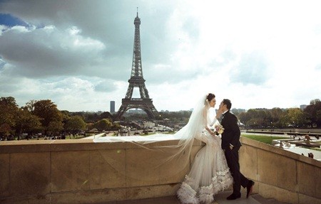 Ngọc Duyên khoe ảnh cưới lãng mạn ở Paris ảnh 3