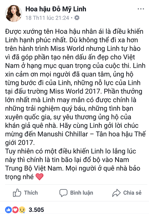 Đỗ Mỹ Linh giành giải Hoa hậu Nhân ái tại Miss World 2017 ảnh 3