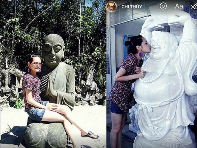 Chi Pu xin lỗi khán giả vì khiếm nhã với tượng Phật ảnh 1