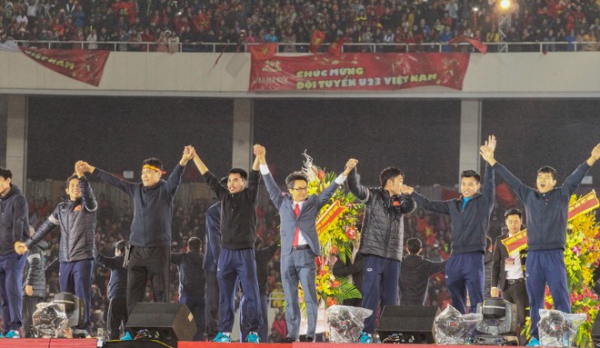  Những hình ảnh ấn tượng trong đêm vinh danh đội tuyển U23 Việt Nam ảnh 3