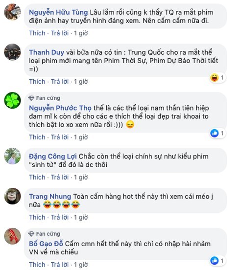 Cư dân mạng 'tá hỏa' khi Trung Quốc công bố cấm tận 13 hạng mục phim ảnh 3