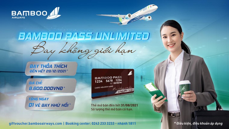 Một lần mua, bay không giới hạn cùng thẻ Bamboo Pass Unlimited ảnh 1