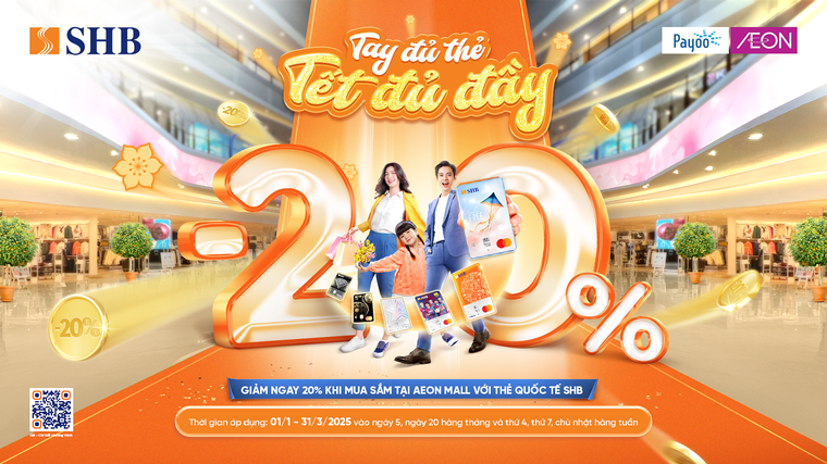 Siêu ưu đãi tại Aeon Mall dành cho chủ thẻ quốc tế SHB ảnh 1