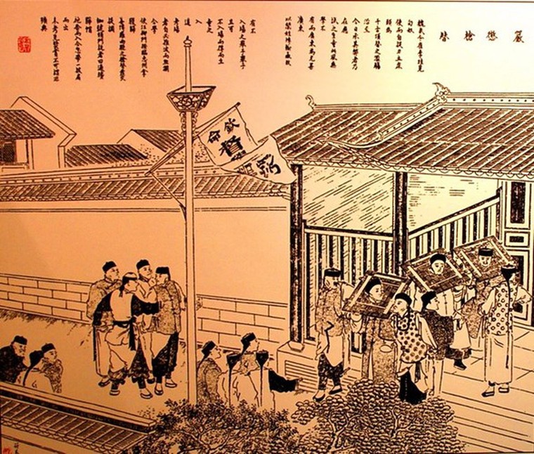 Sĩ tử bị gông cổ một tháng, đánh 100 roi nếu vi phạm lỗi nào sau đây?