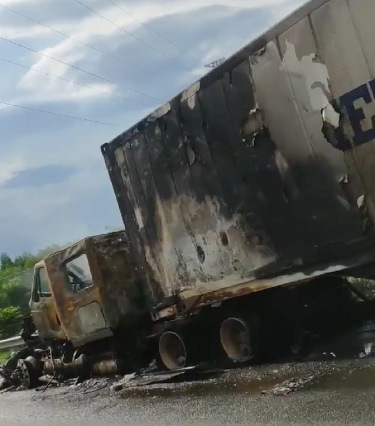 Xe đầu kéo bốc cháy dữ dội trên cao tốc TP.HCM - Long Thành - Dầu Giây ảnh 1