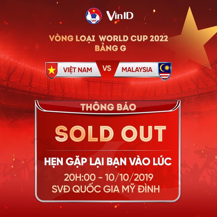 VFF: Bán hết vé online trận Việt Nam vs Malaysia ảnh 1