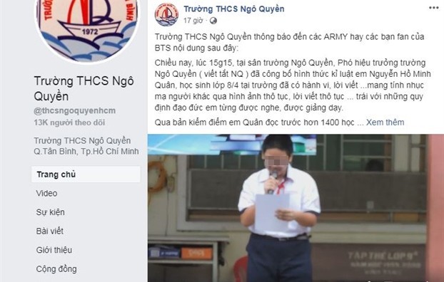 Kỷ luật học sinh công khai trên mạng, lãnh đạo trường bị yêu cầu kiểm điểm ảnh 1