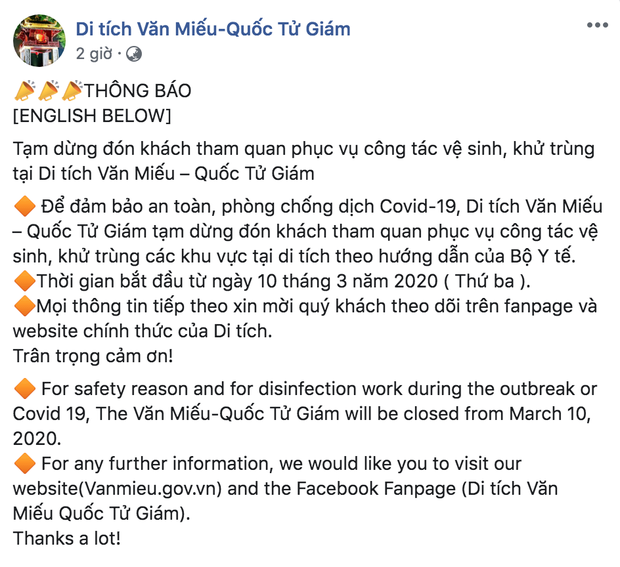 Hàng loạt di tích tại Hà Nội tạm dừng đón khách vì Covid-19 ảnh 2