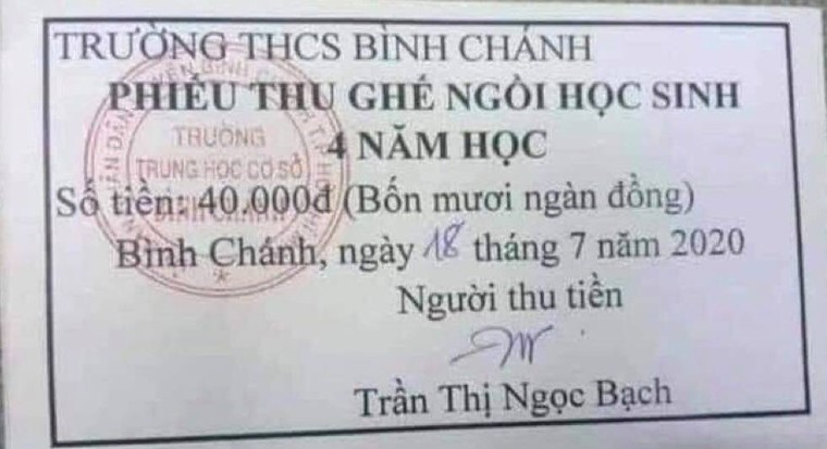 Thu tiền ghế ngồi chào cờ của học sinh, trường học ở TP.HCM phải trả lại ảnh 1