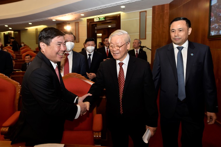 Chùm ảnh: Trọng thể khai mạc Hội nghị Trung ương 14 ảnh 3