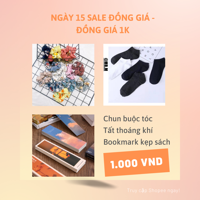 Shopee Ngày 15 Sale Đồng Giá mang đến ưu đãi ngập tràn, nổi bật với bộ sưu tập đồng giá 1.000 đồng ảnh 3