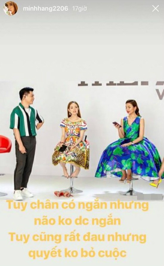 Minh Hằng đáp trả khi bị chê lùn: Chân ngắn nhưng não không ngắn.