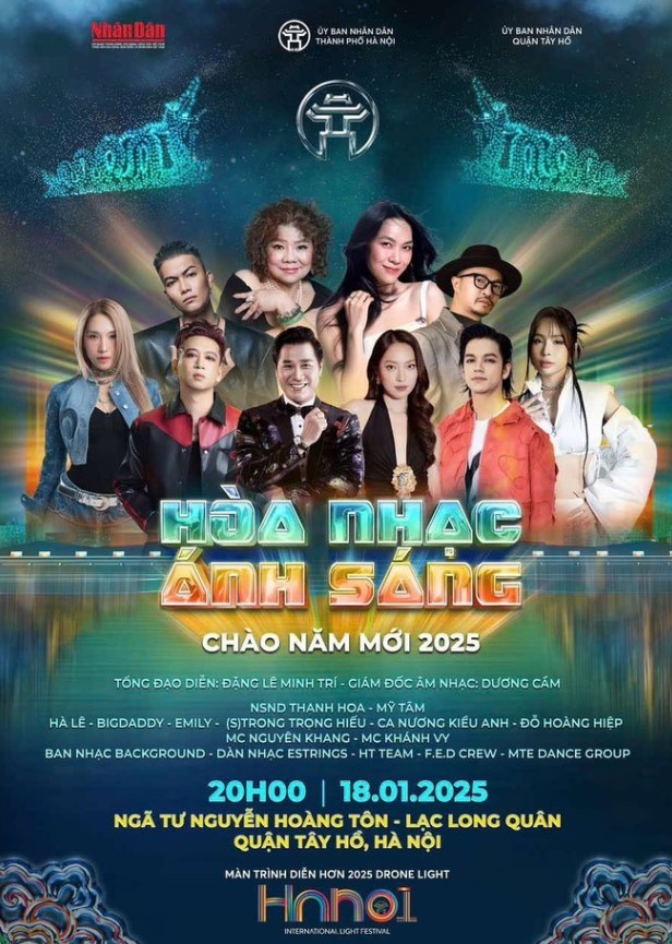 2.025 drone sẽ tỏa sáng trong chương trình Hòa nhạc ánh sáng tại Hồ Tây ảnh 1
