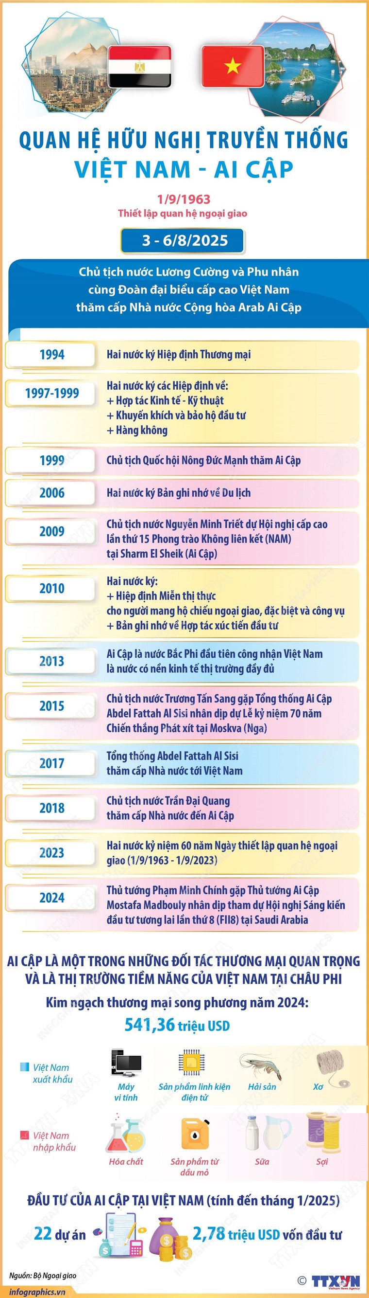 Quan hệ hữu nghị truyền thống Việt Nam-Ai Cập ảnh 1