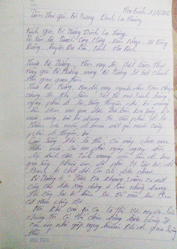 'Tâm thư' gửi Bộ trưởng Thăng của người dân xóm Nhạp ảnh 1