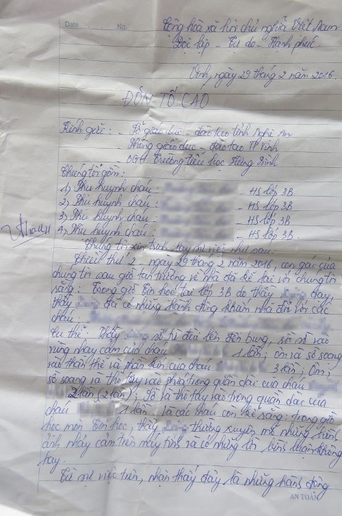 Tâm thư gửi thầy giáo dâm ô học sinh tiểu học ở Nghệ An ảnh 2