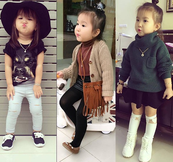 Bé gái 3 tuổi ở Tuyên Quang ăn mặc 'già trước tuổi' gây sốt mạng ảnh 2