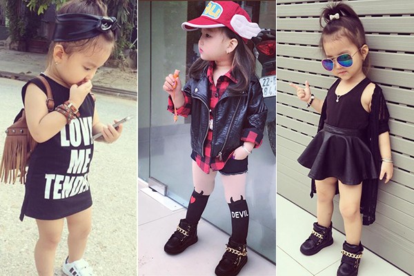 Bé gái 3 tuổi ở Tuyên Quang ăn mặc 'già trước tuổi' gây sốt mạng ảnh 3