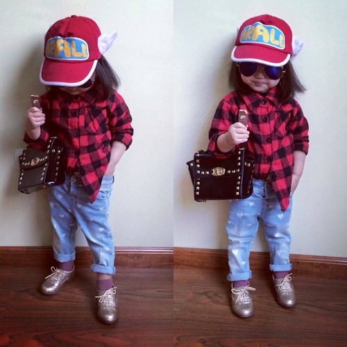 Bé gái 3 tuổi ở Tuyên Quang ăn mặc 'già trước tuổi' gây sốt mạng ảnh 10