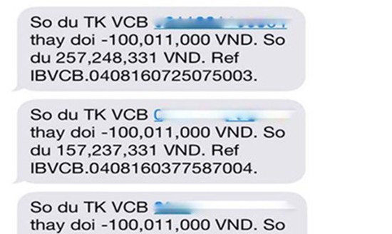 Hoang mang nửa tỷ đồng 'bốc hơi' khỏi tài khoản ngân hàng ảnh 1