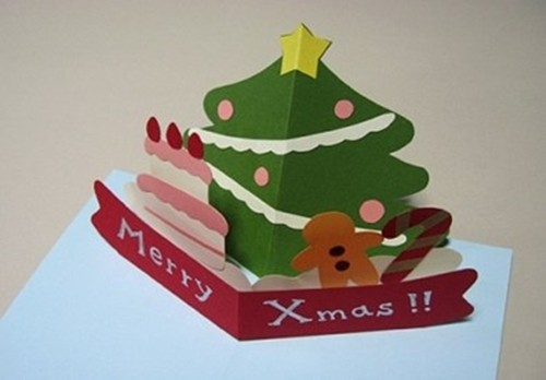 Cách làm 4 mẫu thiệp giáng sinh hình cây thông siêu dễ thương ảnh 9