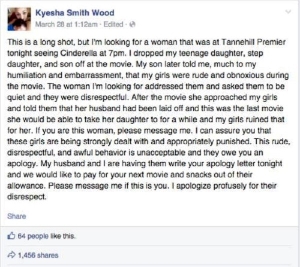 Lời xin lỗi gây 'bão' của bà mẹ với người đã mắng con mình ảnh 1