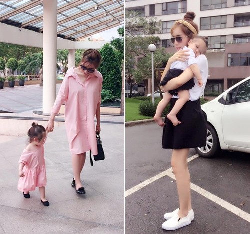 Bộ sưu tập đồ đôi mẹ - con cực 'chất' của Elly Trần ảnh 9