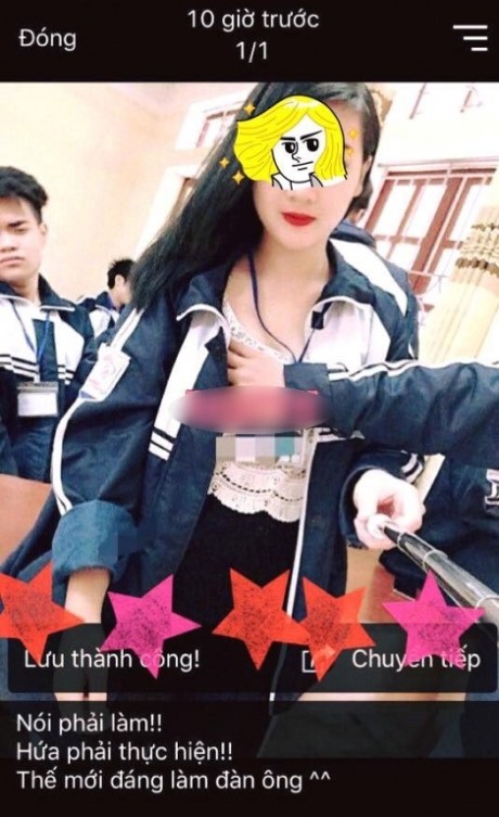 Phản cảm nữ sinh cho bạn trai sờ ngực giữa lớp để chụp ảnh ảnh 1