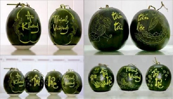 Đổ xô lùng dưa hấu Phúc, Lộc, Thọ giá lên đến 1 triệu đồng ăn Tết ảnh 1