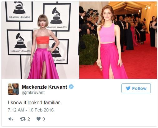 Thời trang ở Grammy 2016 của Taylor Swift 'náo loạn' mạng xã hội ảnh 2