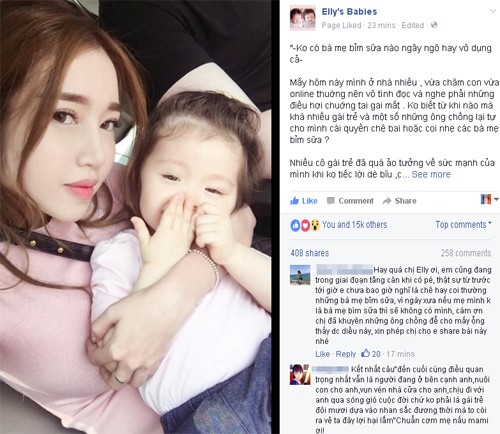 Hotgirl ngực khủng Elly Trần gây sốt với chiến lược bà mẹ bỉm sữa ảnh 2