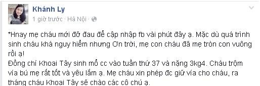 Ly Kute lần đầu khoe ảnh con trai mới sinh của Mạc Hồng Quân ảnh 2