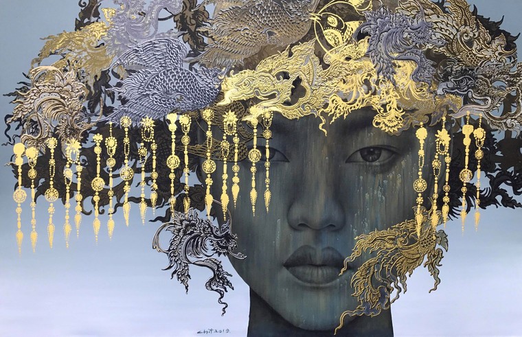 Chiêm ngưỡng 28 bức chân dung ấn tượng thị giác mạnh mẽ của họa sĩ Thái Lan ảnh 10