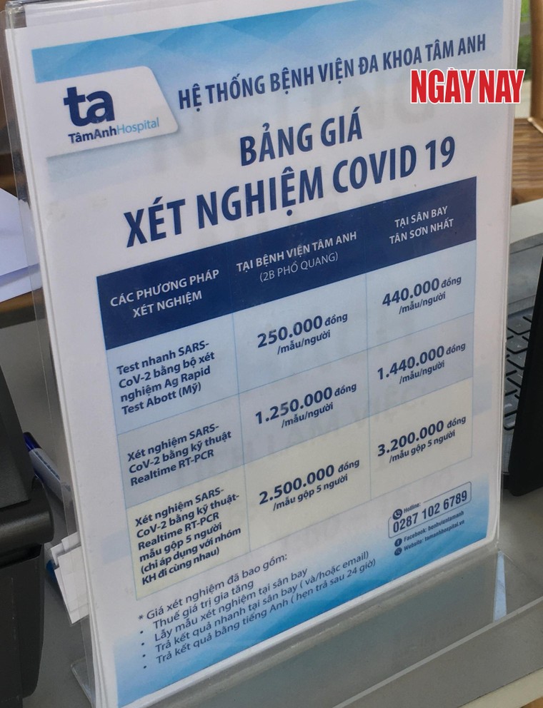 Sân bay Tân Sơn Nhất: Bệnh viện Tâm Anh thu phí test nhanh Covid-19 cao gấp 4 lần giá trần Bộ Y tế ảnh 1
