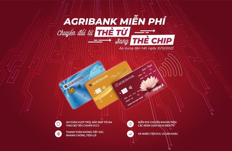 Chuyển đổi thẻ chip dành cho khách hàng với chi phí “0 đồng” cùng Agribank ảnh 1